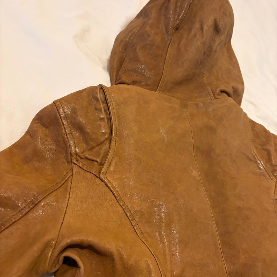 sistematic 羊革 レザージャケット　y2k ダブルジッパー