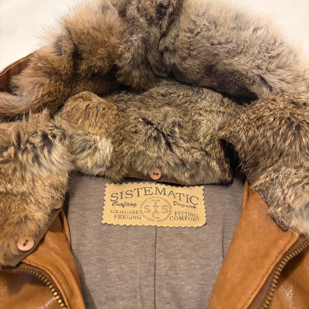 sistematic 羊革 レザージャケット　y2k ダブルジッパー