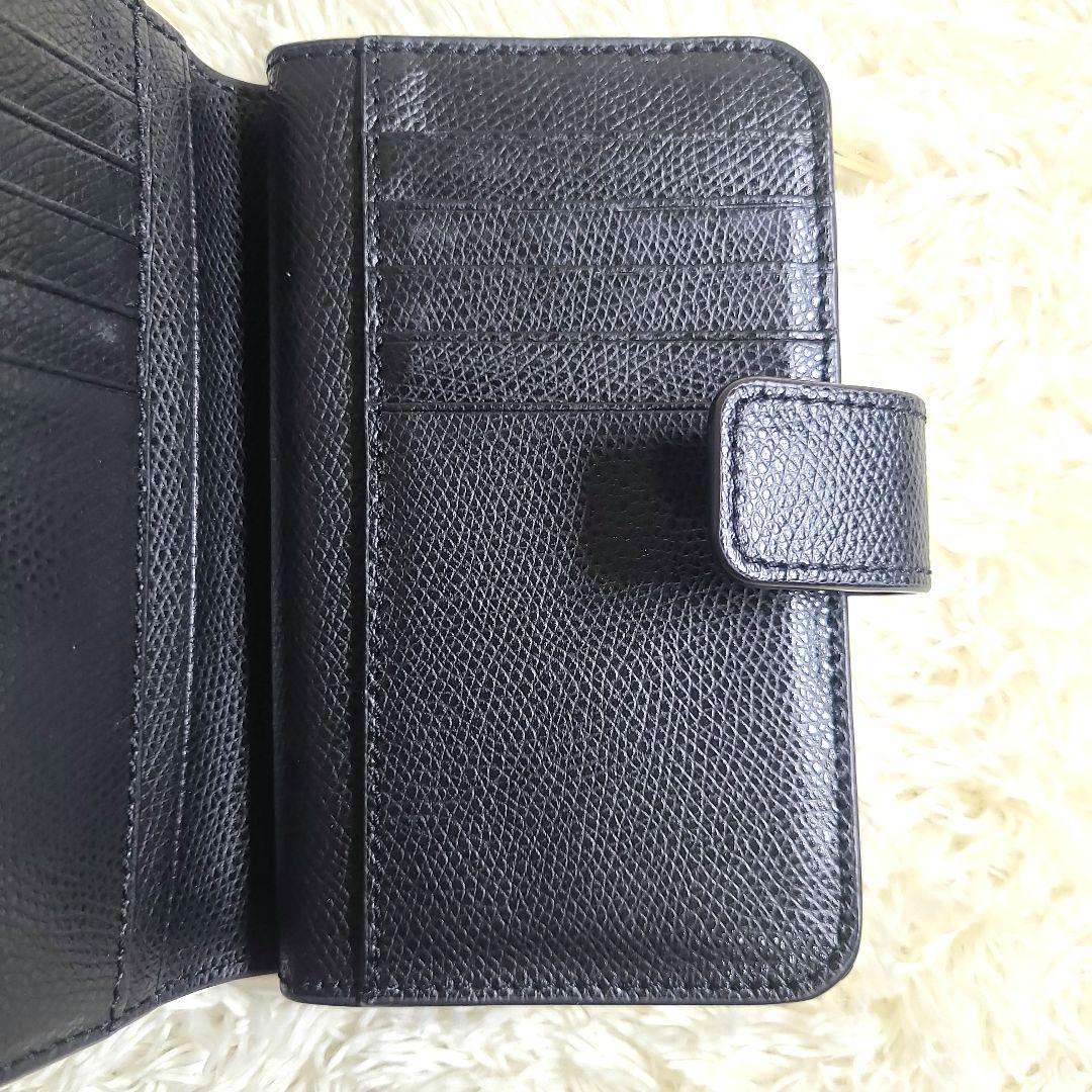 FURLA フルラ カメリア 二つ折り財布 現行ロゴ レザー ブラック