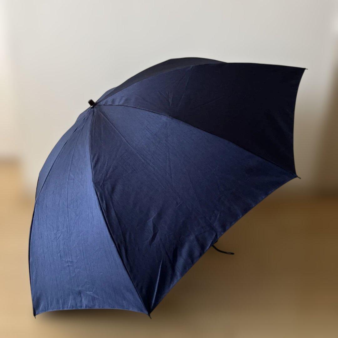 前原光榮商店 晴雨兼用日傘折りたたみ傘 シャンタン UVカット 紺 男女可