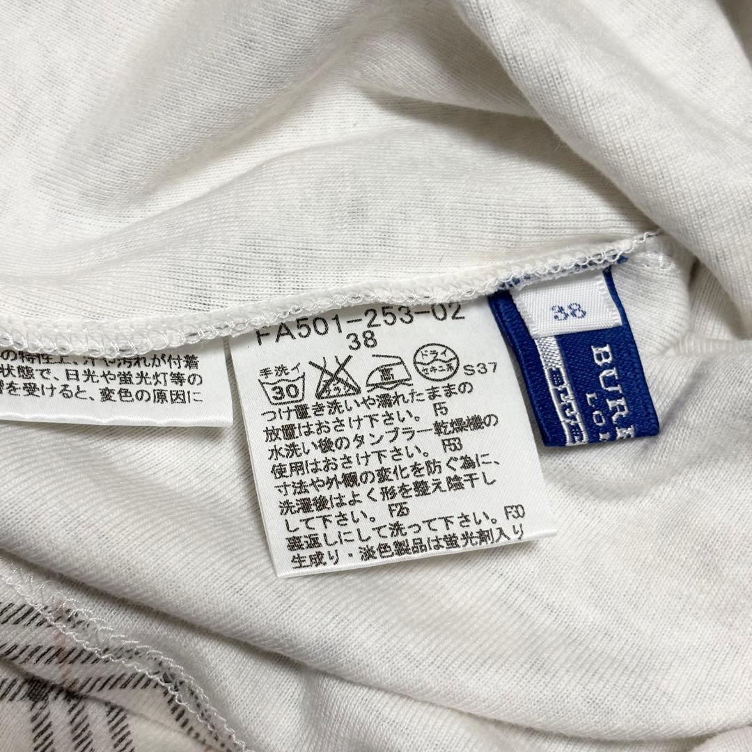 美品 BURBERRY バーバリー ノバチェック リボン タンクトップ ホワイト