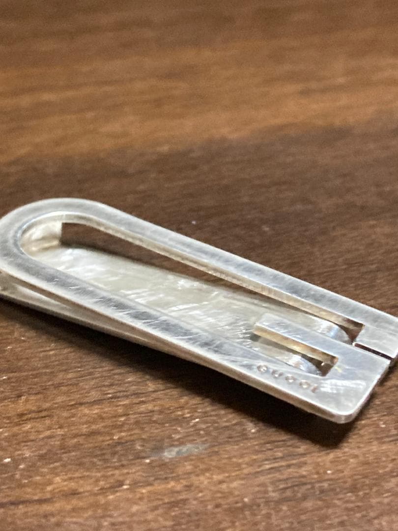 グッチ Gロゴ オープン マネークリップ シルバー 925