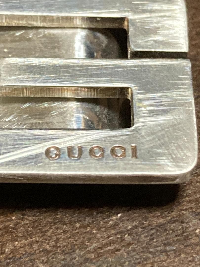 グッチ Gロゴ オープン マネークリップ シルバー 925