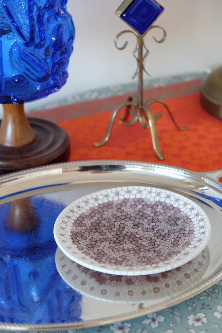 ベネチアンガラス ミルフィオリ プレート エルコーレモレッティ　江波冨士子