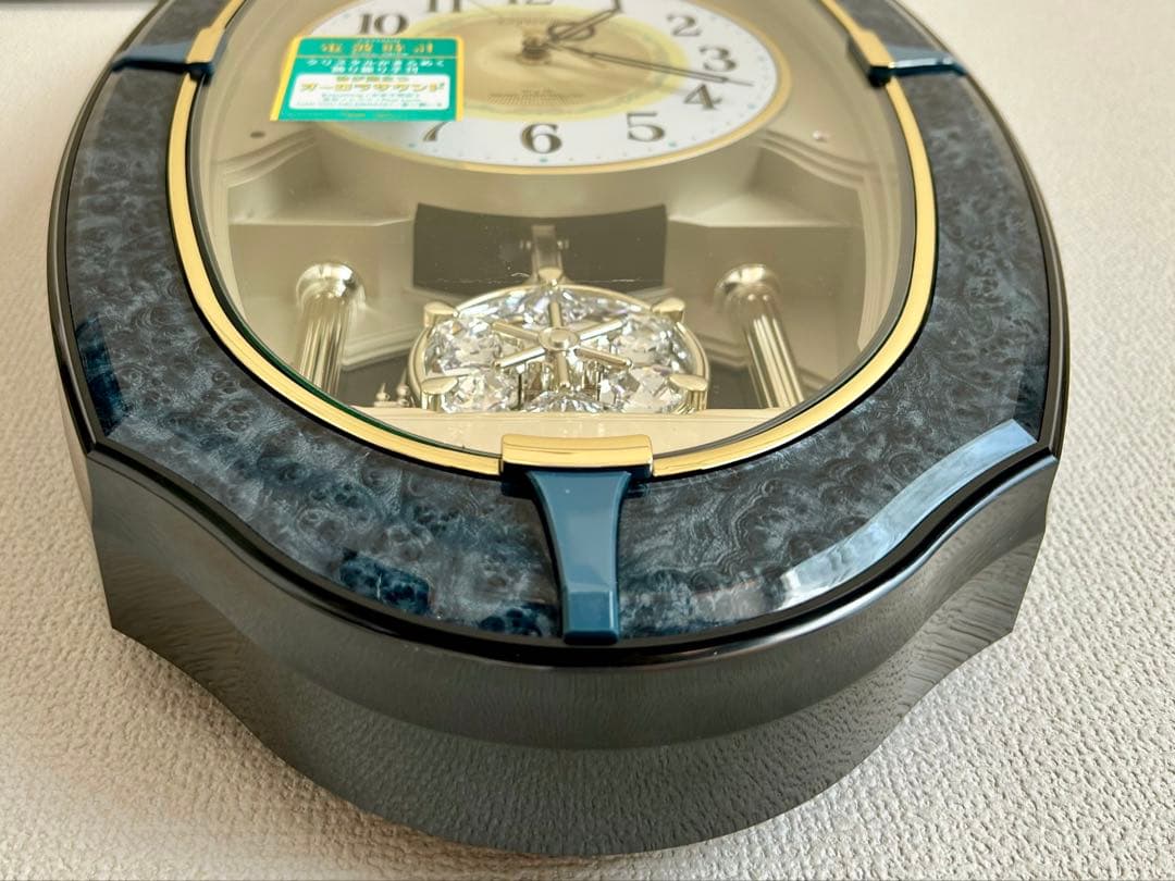 CITIZEN メロディ電波時計 飾り振り子　4MN413 青木目光沢仕上