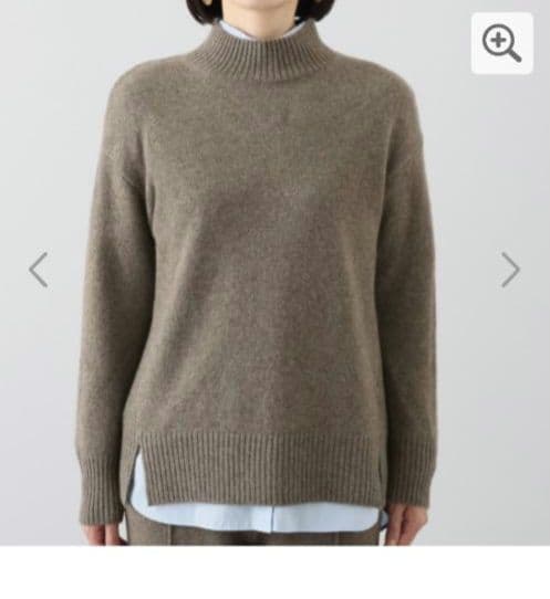 ネイチャーズ　無染色ヤク　セミワイドシルエット　セーター　Sサイズ