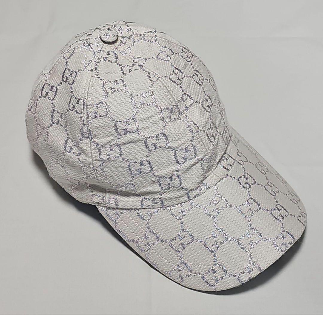 GUCCI キャップ ホワイト GGラメ M