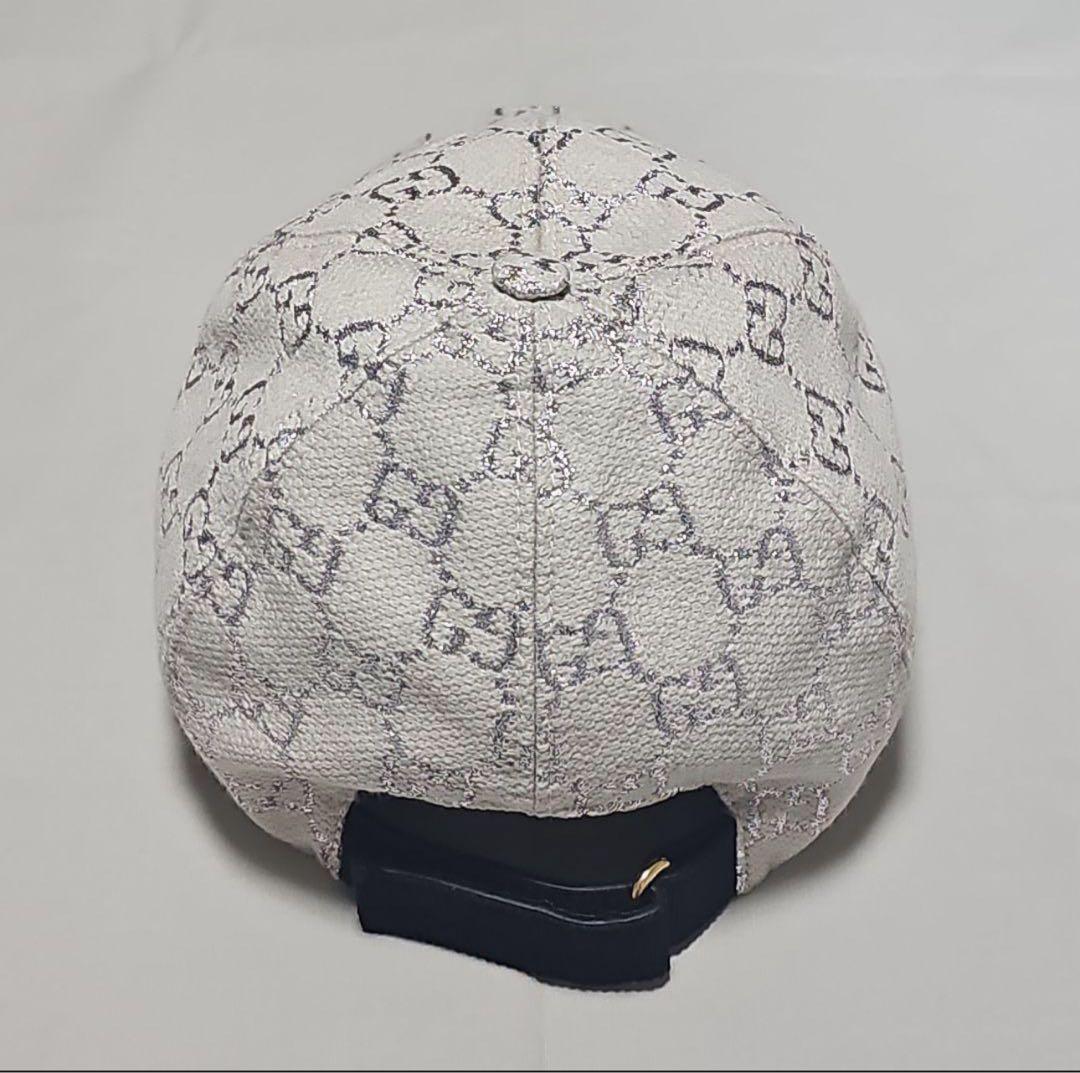 GUCCI キャップ ホワイト GGラメ M