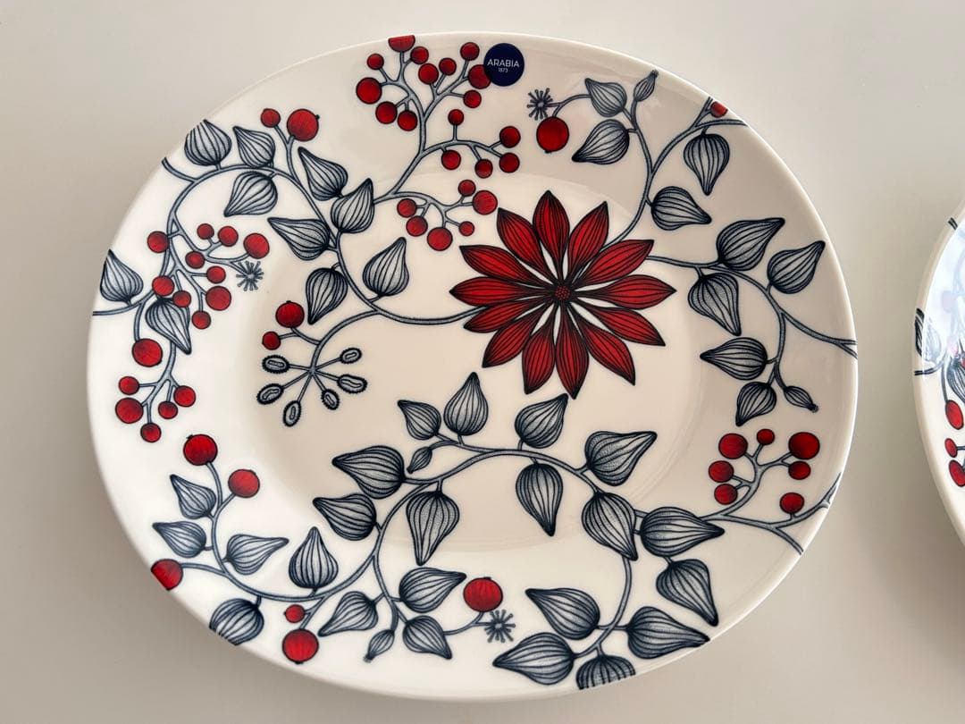 新品　アラビア　ルノ　フロストベリー　25cm プレート　2枚セット