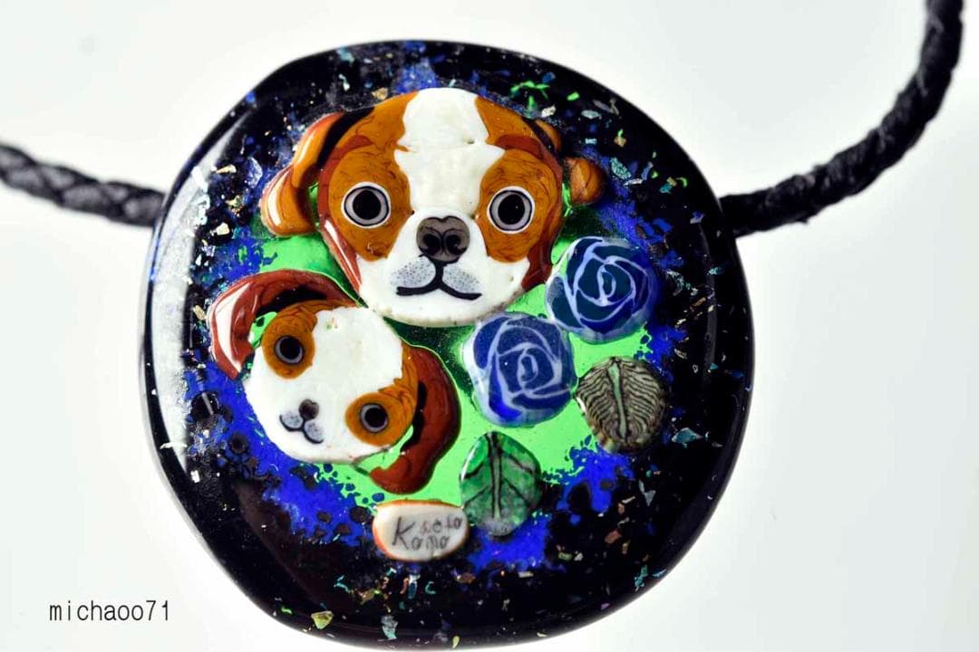 とんぼ玉 トンボ玉 蜻蛉玉 ペンダントトップ ガラス細工 13454-491