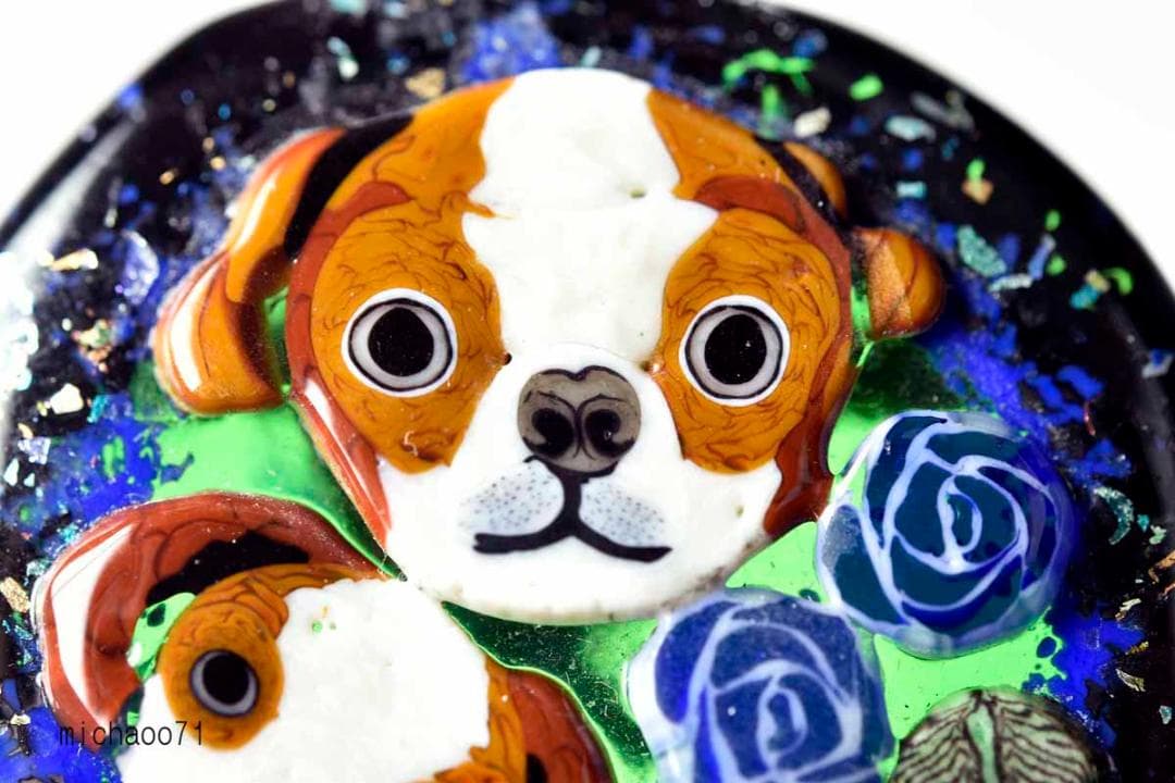 とんぼ玉 トンボ玉 蜻蛉玉 ペンダントトップ ガラス細工 13454-491