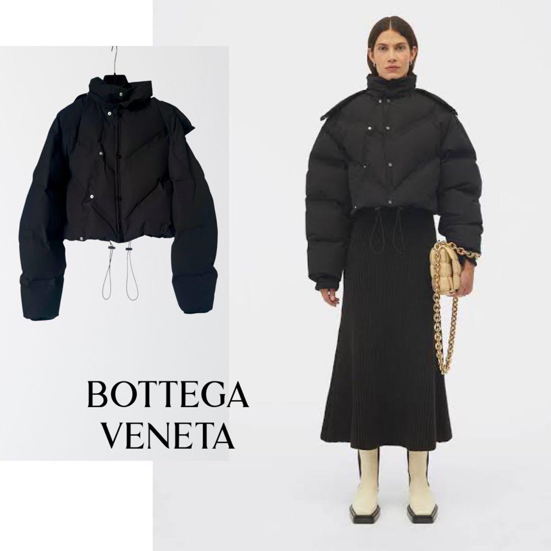 30万 BOTTEGA VENETA ショート ダウン ジャケット コート 黒S