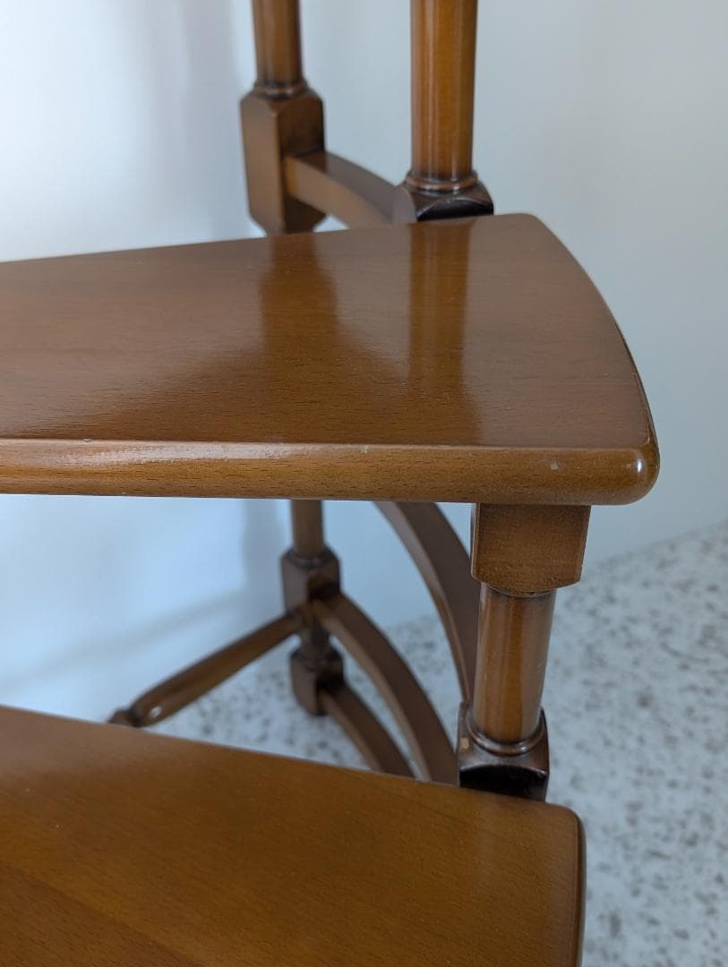 ビンテージ ライブリーステップ 螺旋階段 飾り棚 踏み台 ミッドセンチュリー