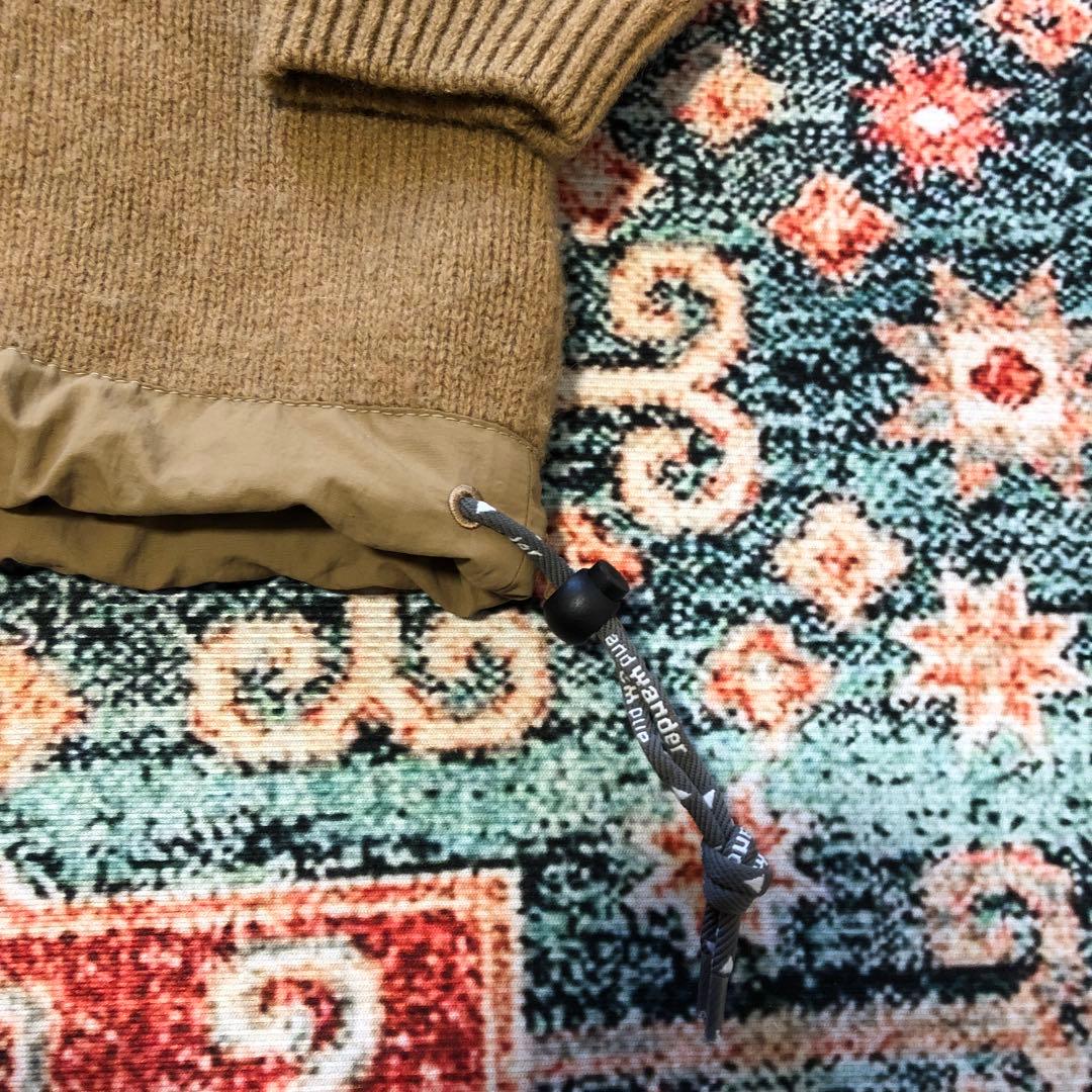 【送料込】 アンドワンダー andwander ウール ニットセーター