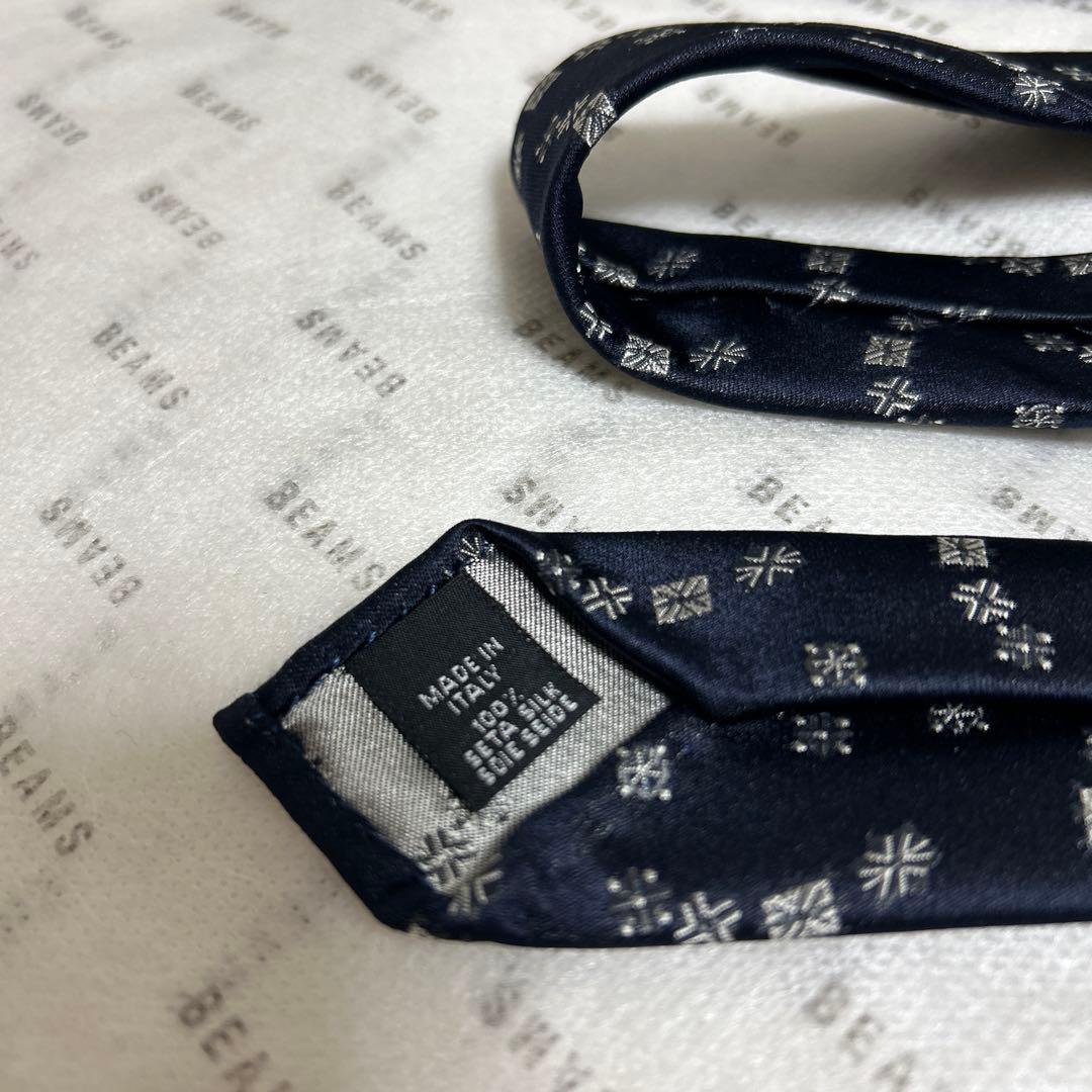 【値下✴︎極美品】Atto Vannucci／アットヴァンヌッチ ネイビー小紋タイ