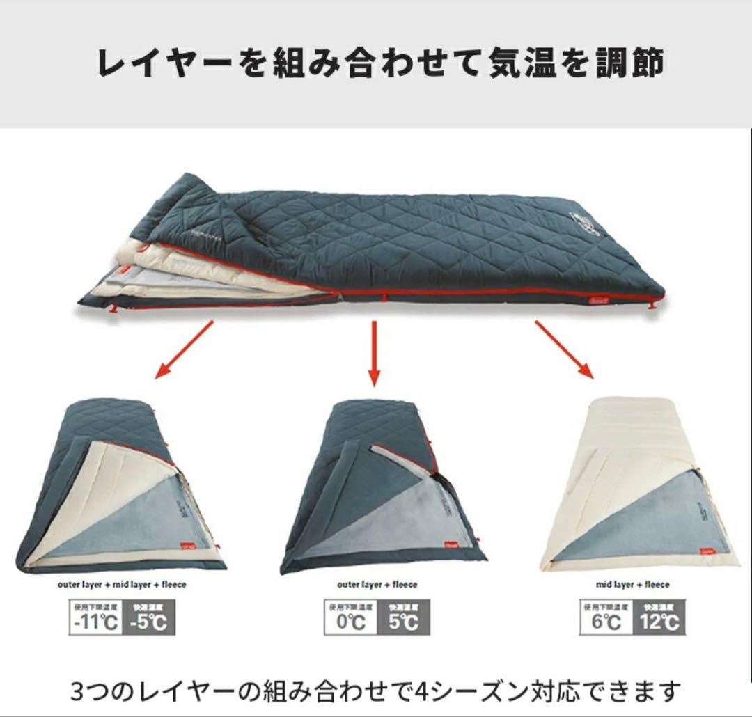 (Coleman)寝袋 シュラフ マルチレイヤースリーピングバッグオールシーズン