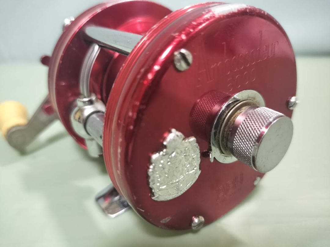 ★アブガルシア　アンバサダー 5０００　ビンテージ　リール レッド