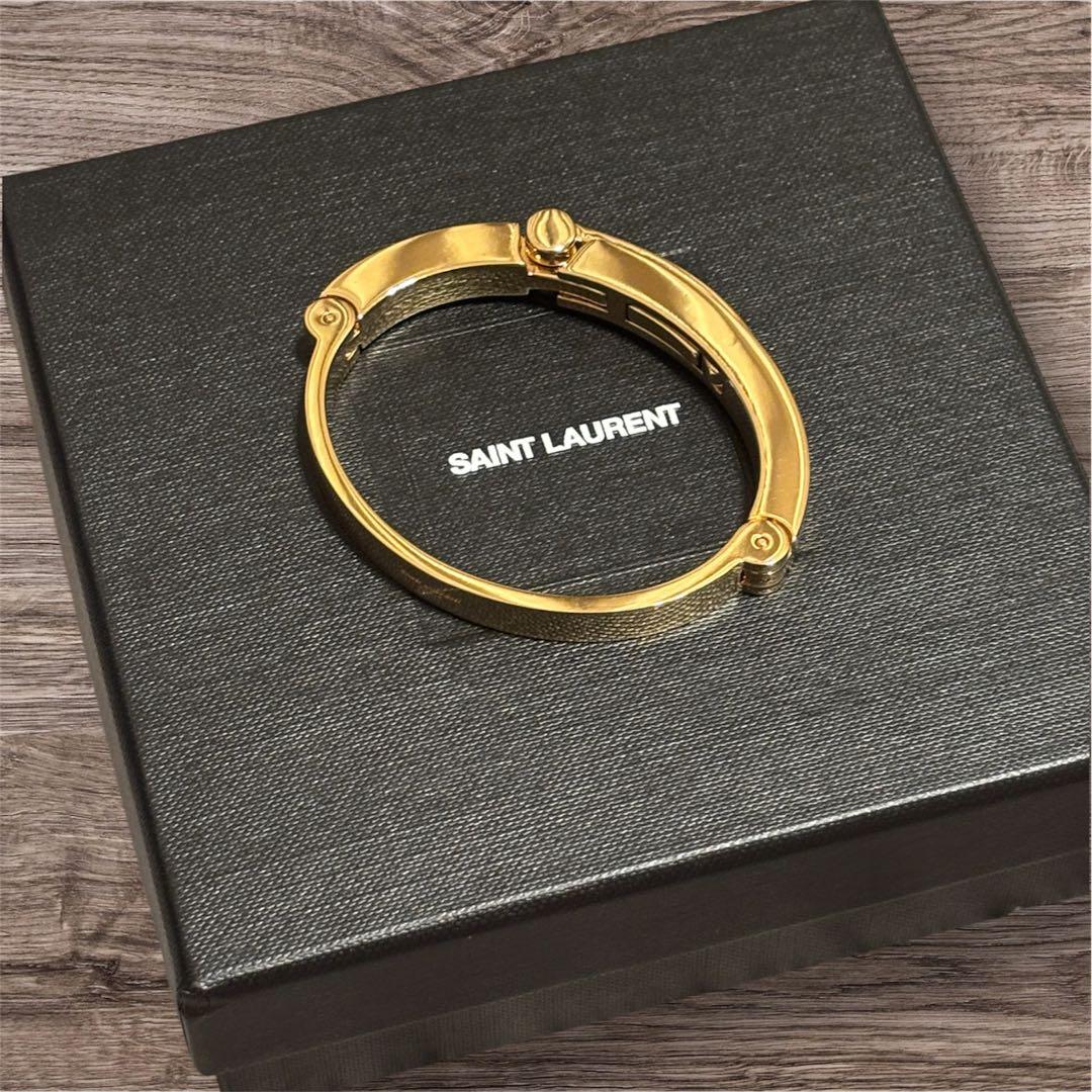 SAINT LAURENT ゴールドブレスレット ケース付