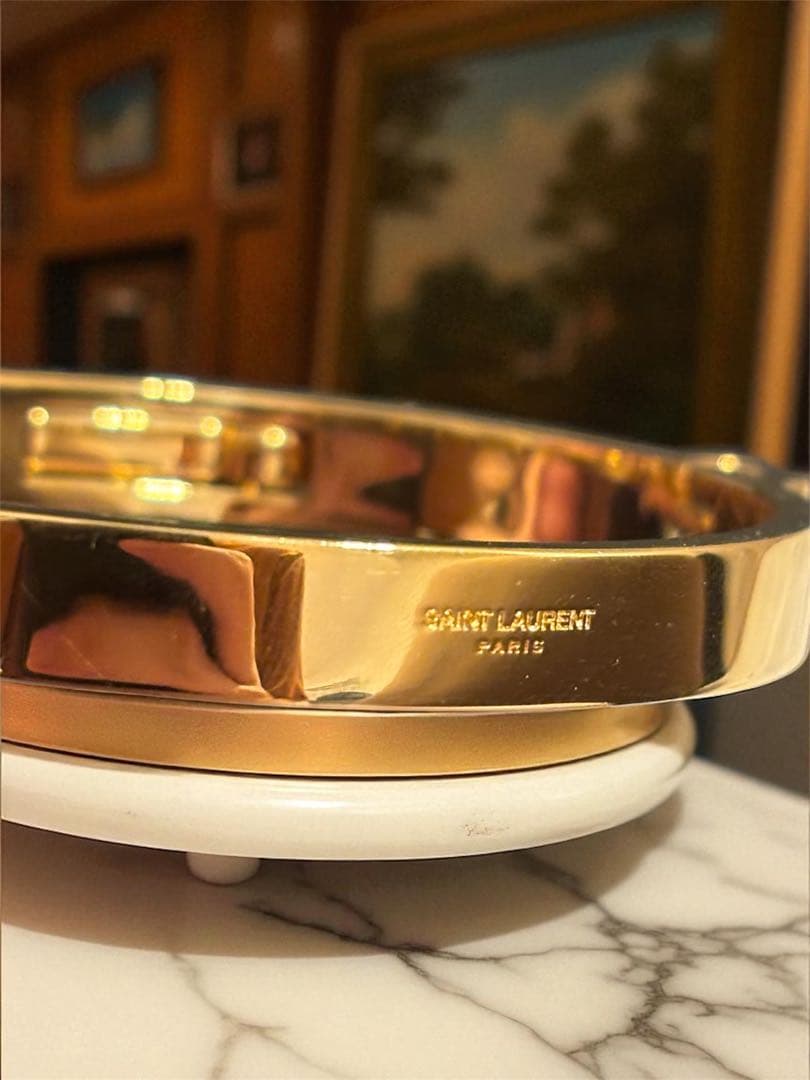 SAINT LAURENT ゴールドブレスレット ケース付