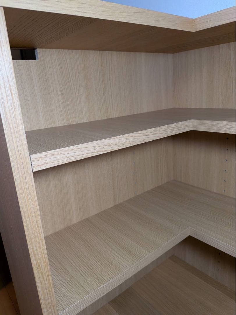 ■送料込■無印良品 木製薄型ラックコーナー用小 奥行22cm 本棚 棚