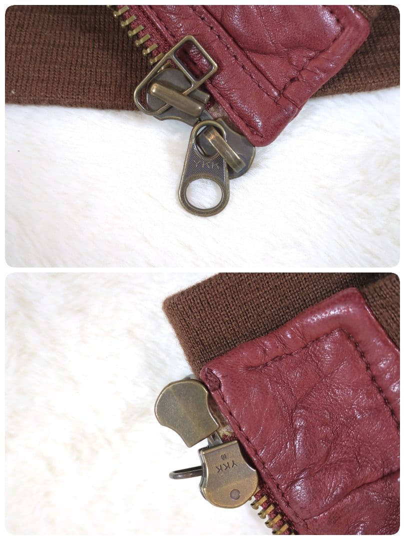 Johnbull レザージャケット MA-1 ラムレザー M ダメージ加工