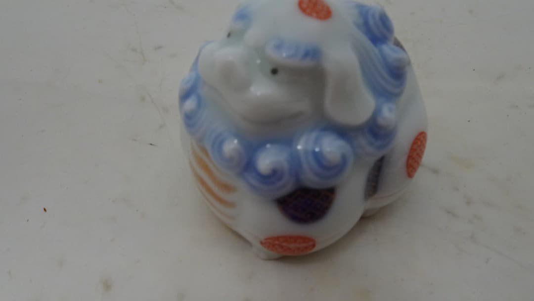 唐獅子の香合　新品