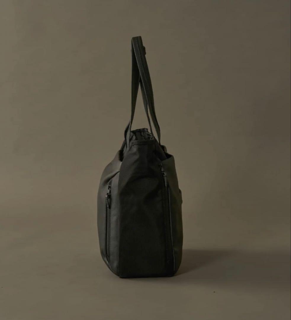 BROSKI AND SUPPLY ブラックレザートートバッグ