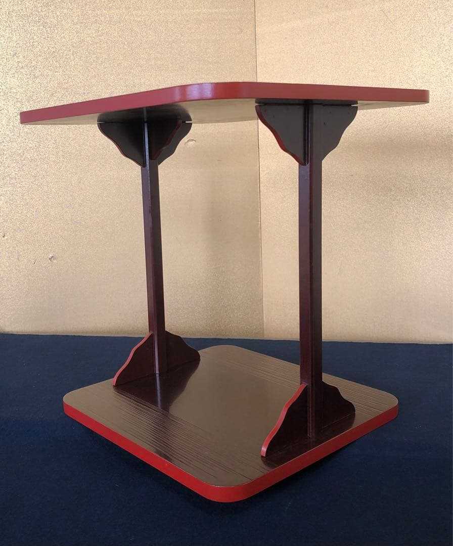 《R》茶道具 溜塗 小四方棚 組立式 元箱　260126く1