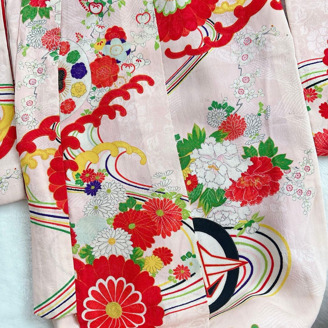 七五三　３歳　着物　セット　帯　コーデ　アンティーク　子供着物　女の子　しごき