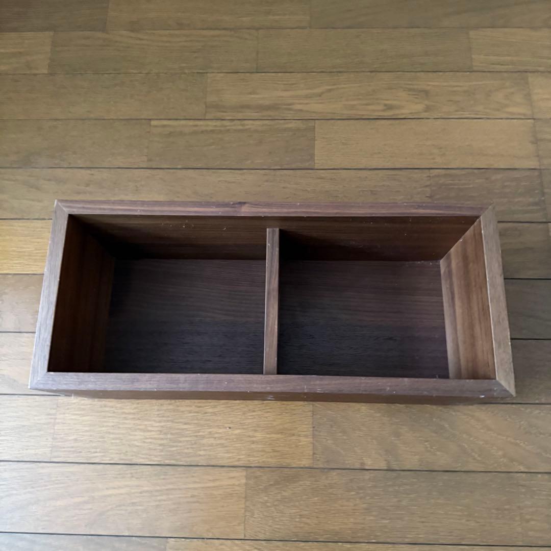 無印良品 壁につけられる家具 箱 ウォールナット 3マス 2マス×2