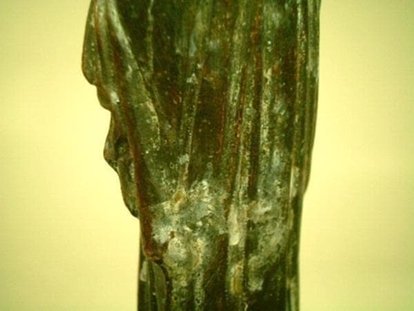 フランス アンティーク ルルドの聖母像 台座教会彫刻 18cm 19世紀頃