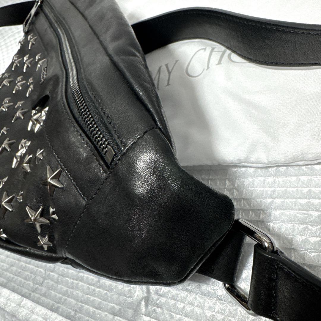 JIMMY CHOO ジミーチュウ スタースタッズ レザー ボディバッグ