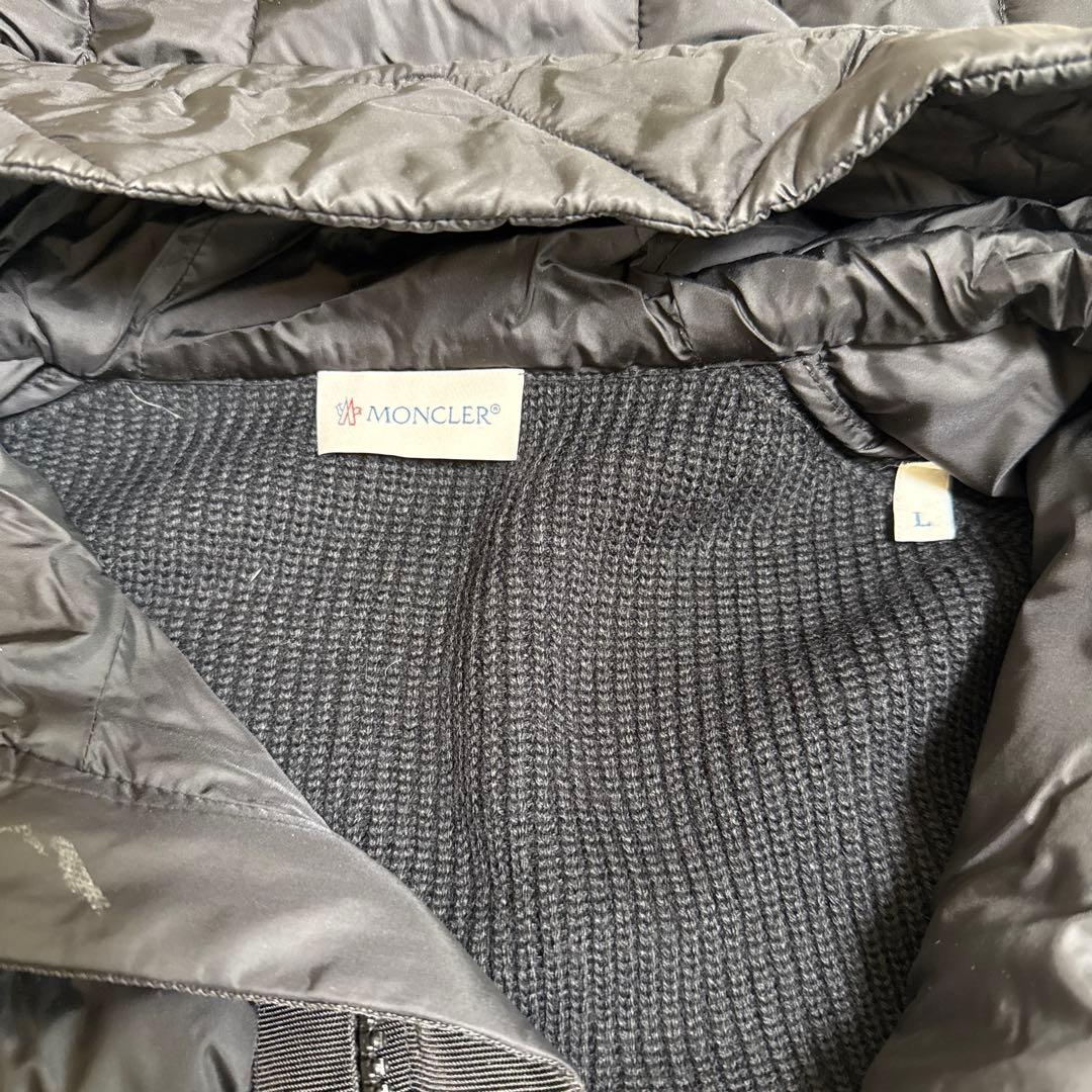 MONCLER フード付きダウンジャケット L ブラック