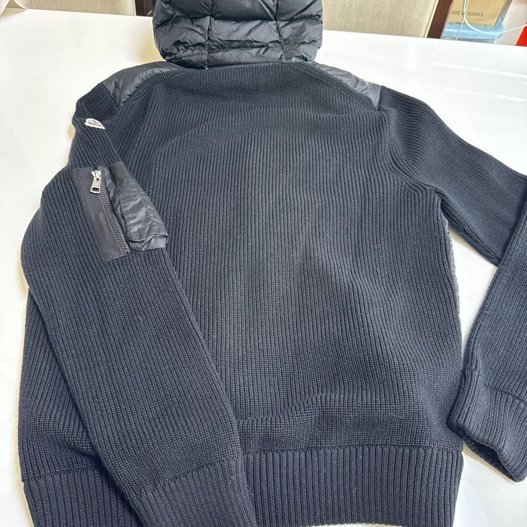 MONCLER フード付きダウンジャケット L ブラック