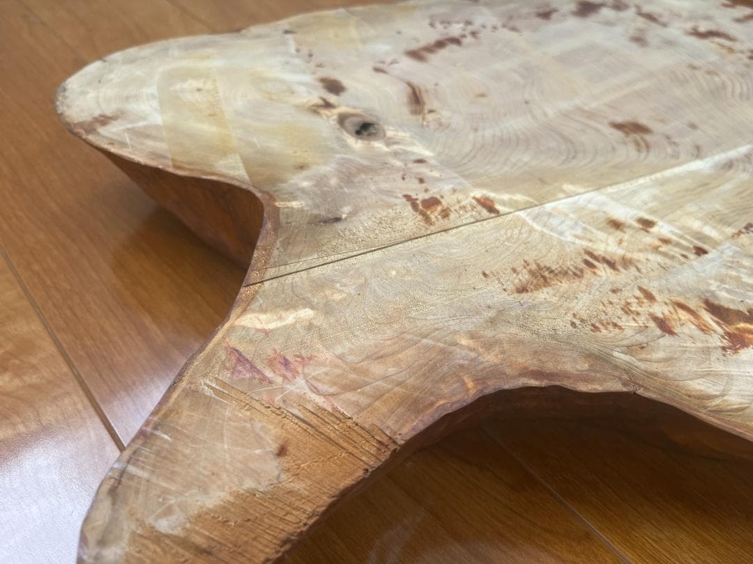 【天然一枚板】飾り台 盆栽台 花瓶台 座卓 大型【光沢仕上げ】