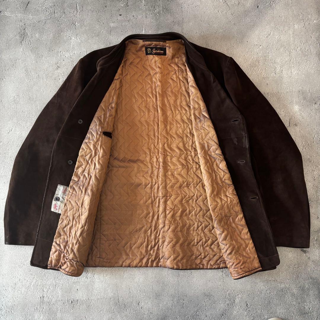 40s Swedish Vintage ゴートスキン スエード ダブルジャケット