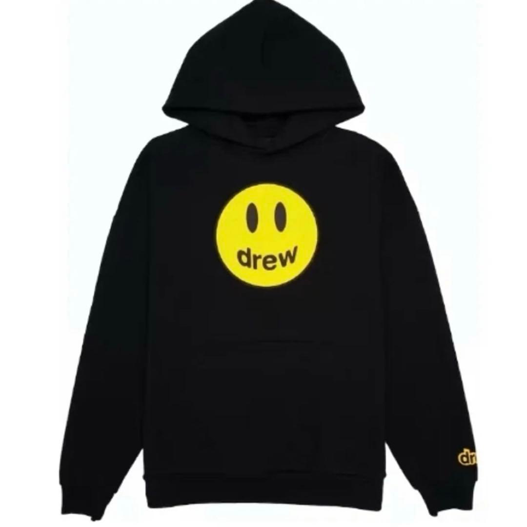 drew hous ドリューハウススマイリーフェイスパーカー サイズM ブラック