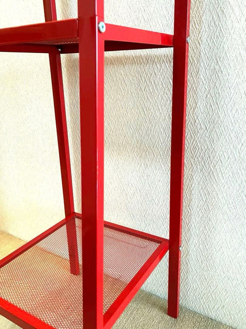IKEA イケア　レールベリ 4段　赤色　レッド　 廃盤色