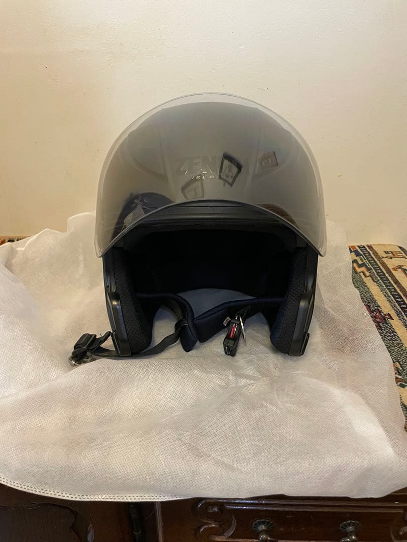 ZENITH ジェットヘルメットYJ-20 グラフィックGF-02シルバーXXL