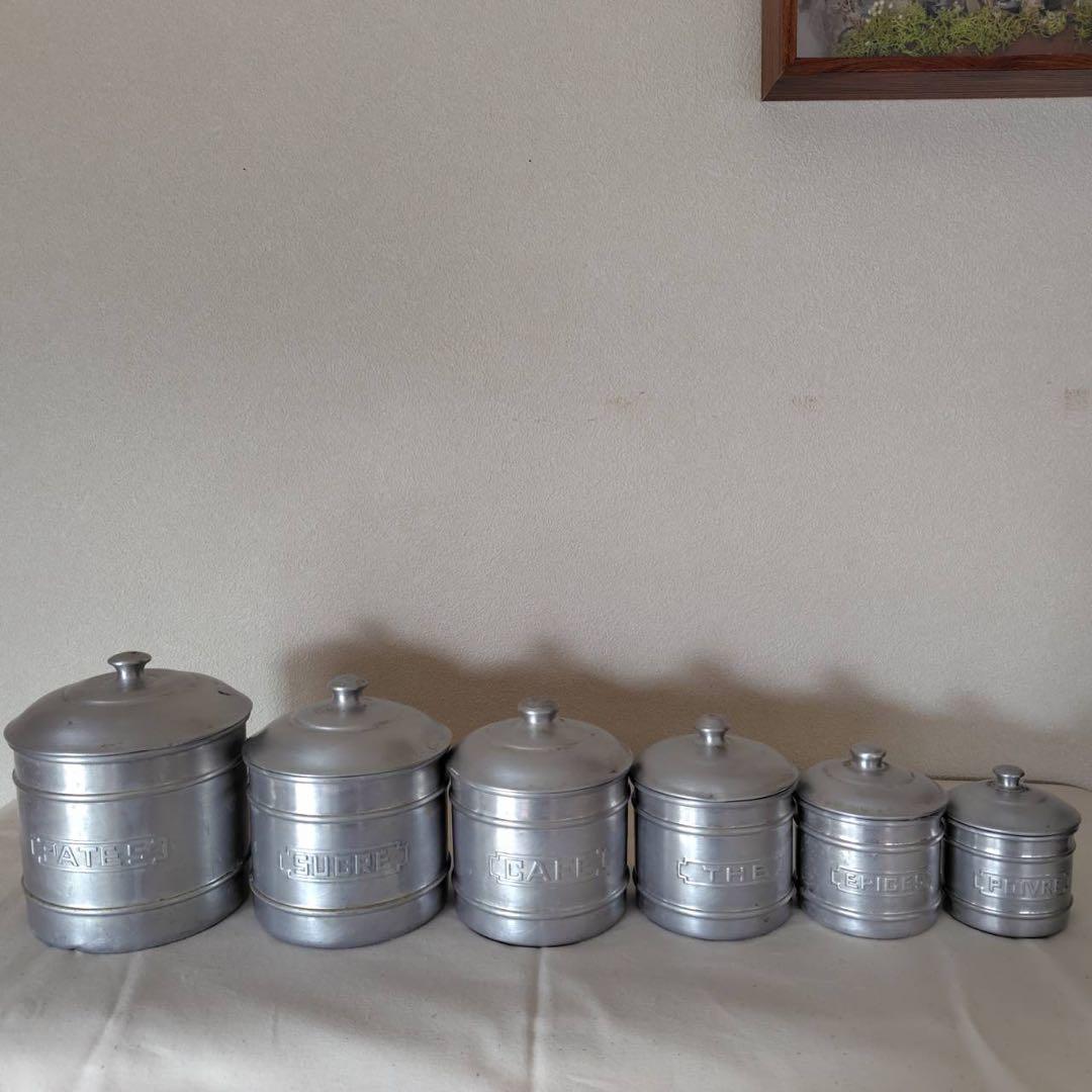 ⭐︎レア⭐︎古道具　アルミキャニスター　蚤の市