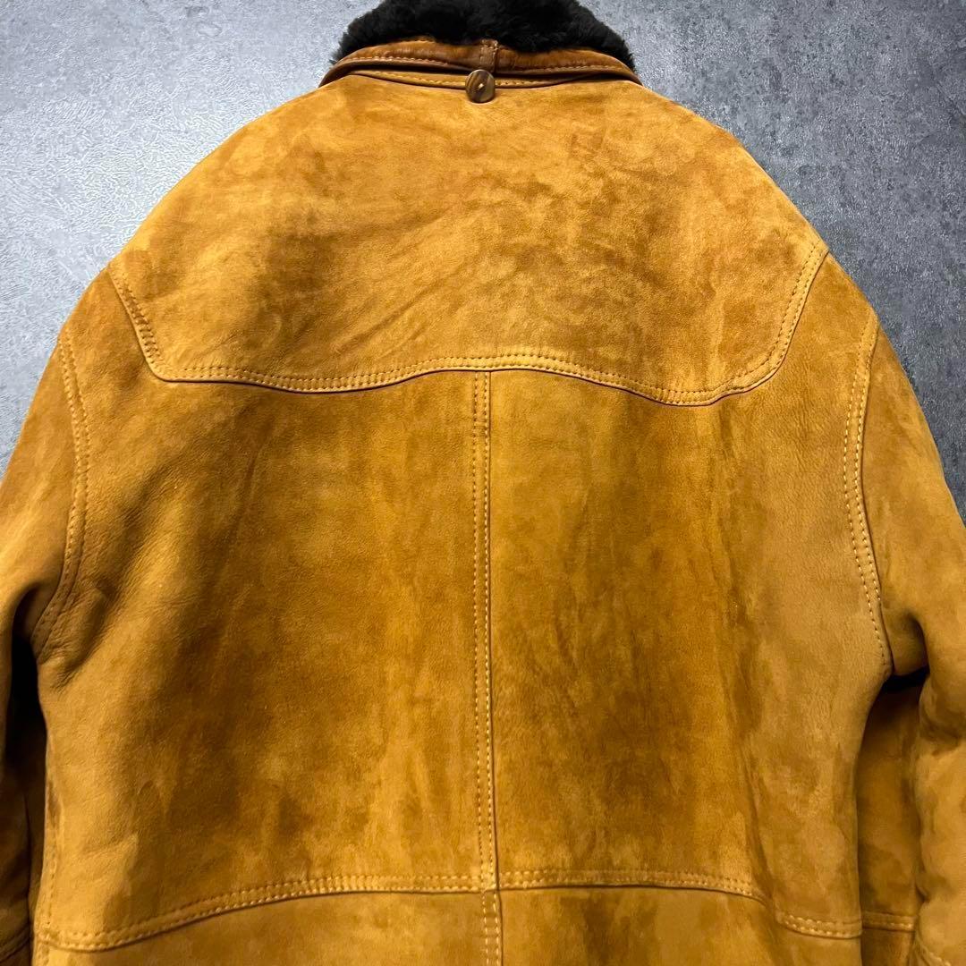 ☆ユーロ古着☆vintage【ムートン レザー スエード コート】メンズL