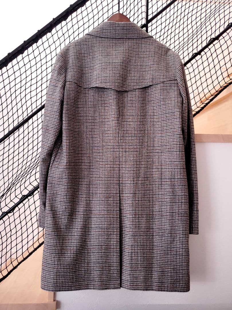 【美品】 A.P.C. ステンカラーコートアーペーセー ハウンドトゥース