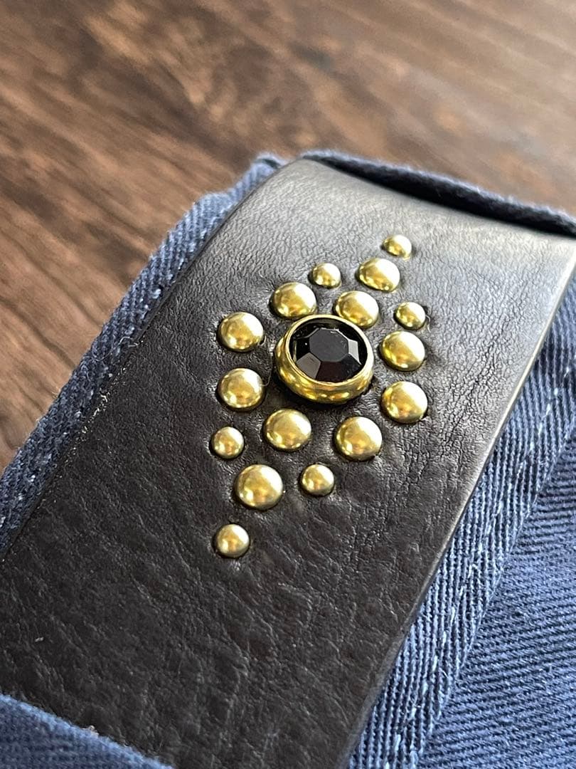 ディッキーズ874専用スタッズベルト　シボ　真鍮　HTC CALEE