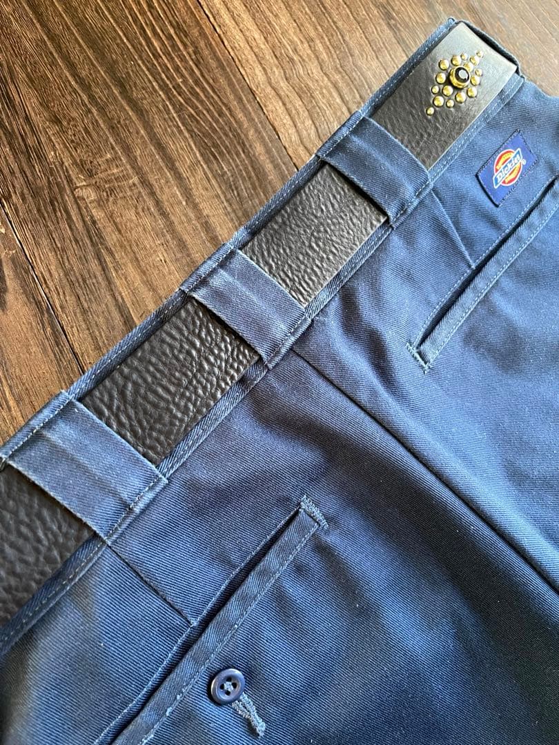 ディッキーズ874専用スタッズベルト　シボ　真鍮　HTC CALEE