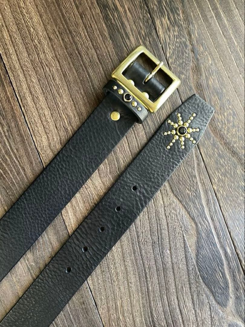 ディッキーズ874専用スタッズベルト　シボ　真鍮　HTC CALEE