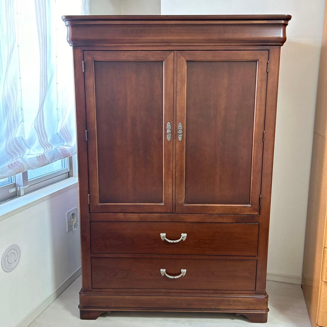 美品アンティークドレクセルテレビ収納キャビネットヴィンテージボードチェストタンス