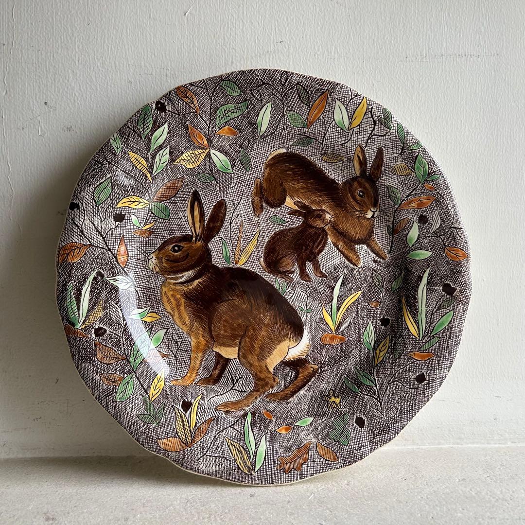 ジアン ランブイエ ラパン うさぎ ディナープレート26cm ／ハンドペイント