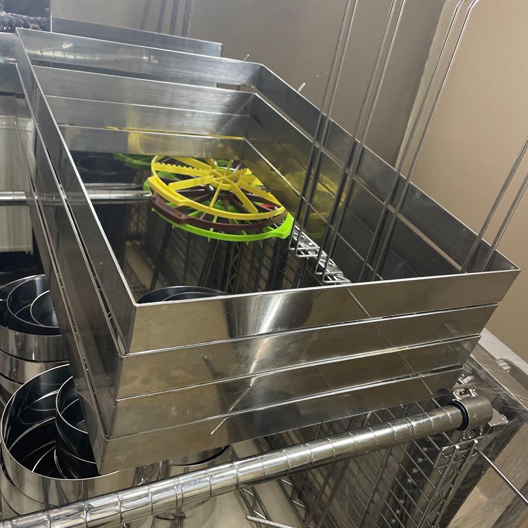 ステンレスカードル　570×370×4本セット高さ4cm