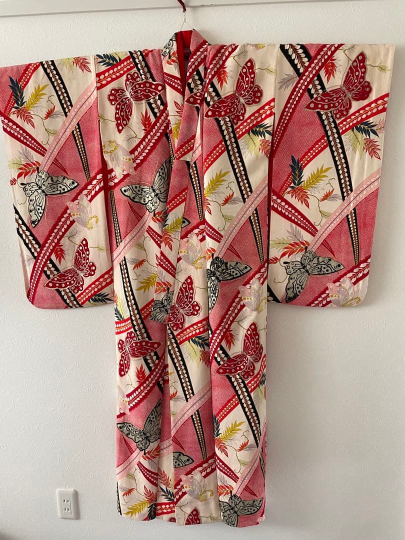 ジュニア　正絹　アンティークお着物セット