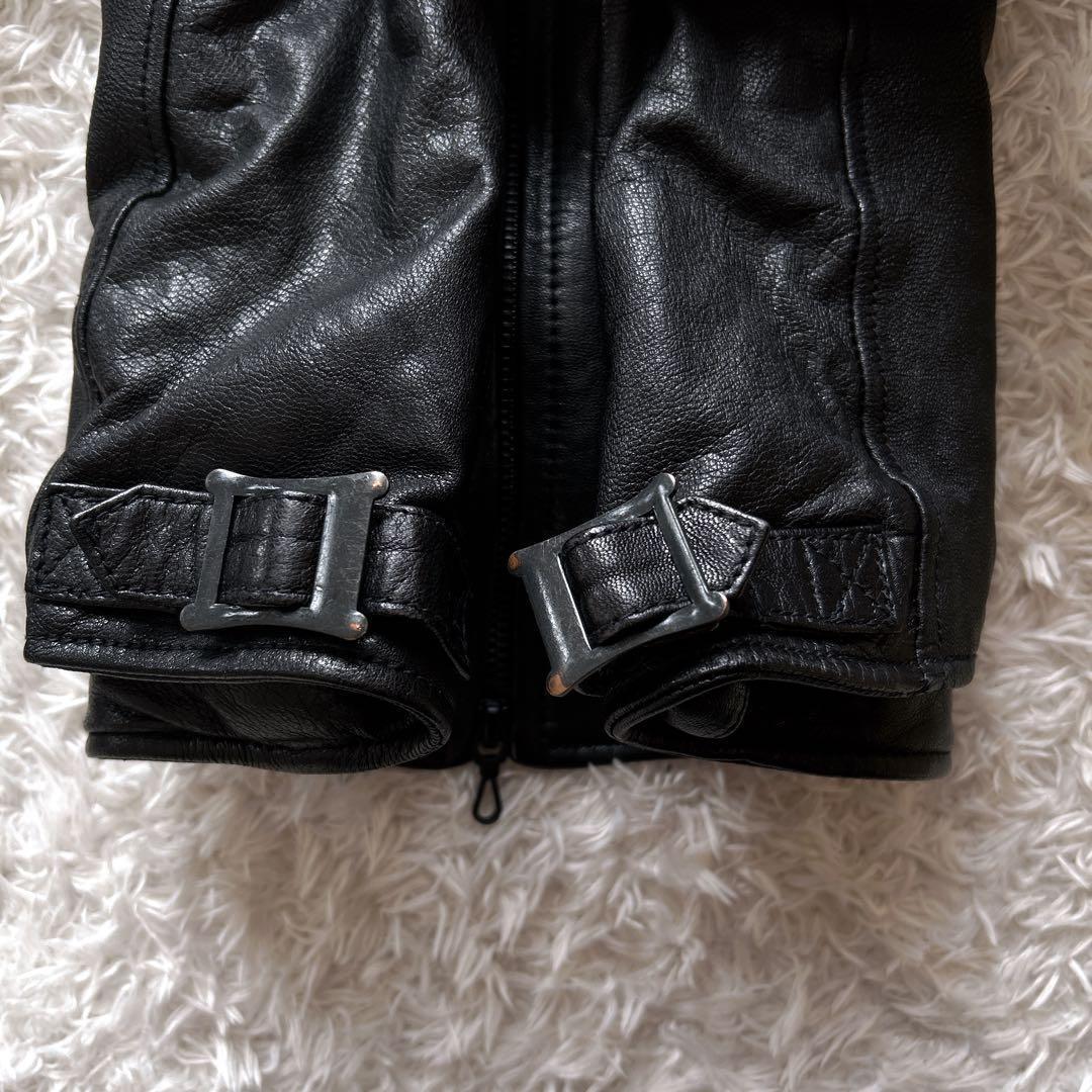 希少✨nano universe レザー　ジャケット　ライダース　ブラック